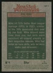Back | Mike Trout Baseball Cards 2024 Topps Heritage New Age Performer