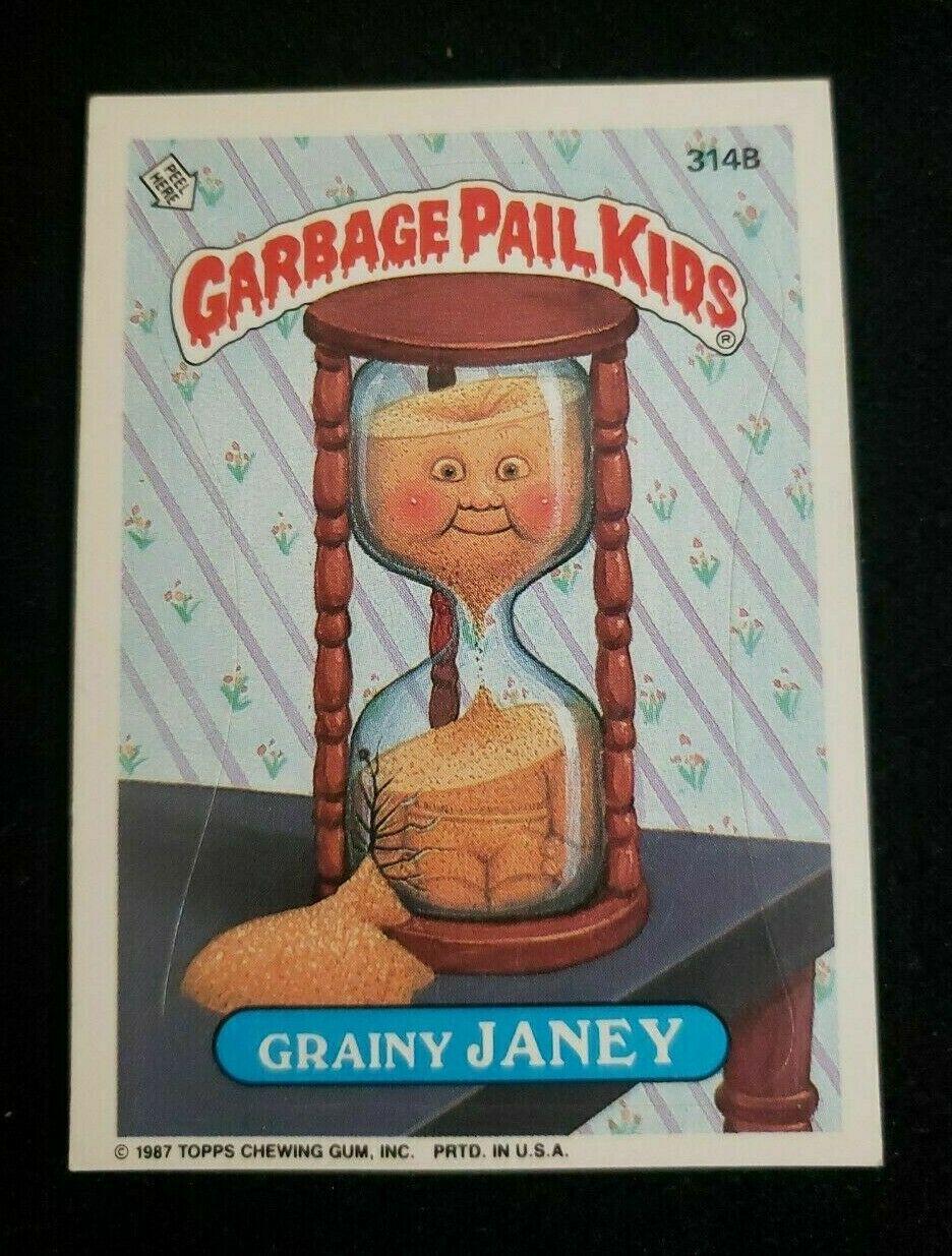 Grainy JANEY #314B 1987 Garbage Pail Kids