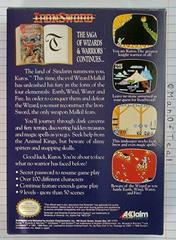 Box Back | Iron Sword Wizards and Warriors II NES