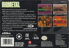 Biometal - Back | Biometal Super Nintendo