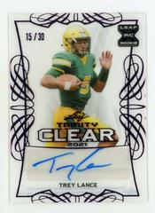 Trey Lance [Pink] #CA-TL2 Football Cards 2021 Leaf Trinity Clear Autograph Prices
