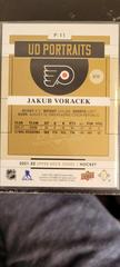Back Of Card | Jakub Voracek Hockey Cards 2021 Upper Deck UD Portraits