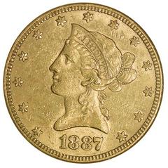 1887 [PROOF] Coins Liberty Head Gold Eagle Prices