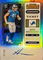 Aidan Hutchinson [Autograph Championship Ticket] #102 Football Cards 2022 Panini Contenders Prices