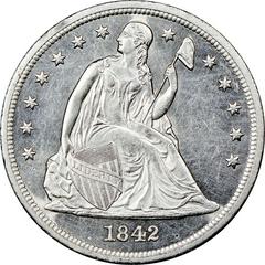 1842 Coins Seated Liberty Dollar Prices