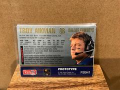 Back | Troy Aikman Football Cards 1994 Action Packed Prototypes