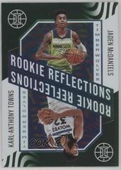 Jaden McDaniels, Karl Anthony Towns [Emerald] Basketball Cards 2020 Panini Illusions Rookie Reflections Prices