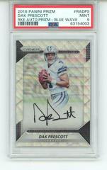 Dak Prescott [Blue Wave] #RA-DPS Football Cards 2016 Panini Prizm Rookie Autograph Prices