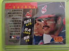 Baerga 64 Reverse | Carlos Baerga Baseball Cards 1995 Pinnacle
