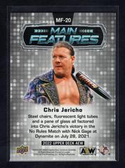 Back | Chris Jericho Wrestling Cards 2022 Upper Deck AEW Main Features