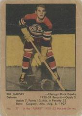 Bill Gadsby #37 Hockey Cards 1951 Parkhurst Prices