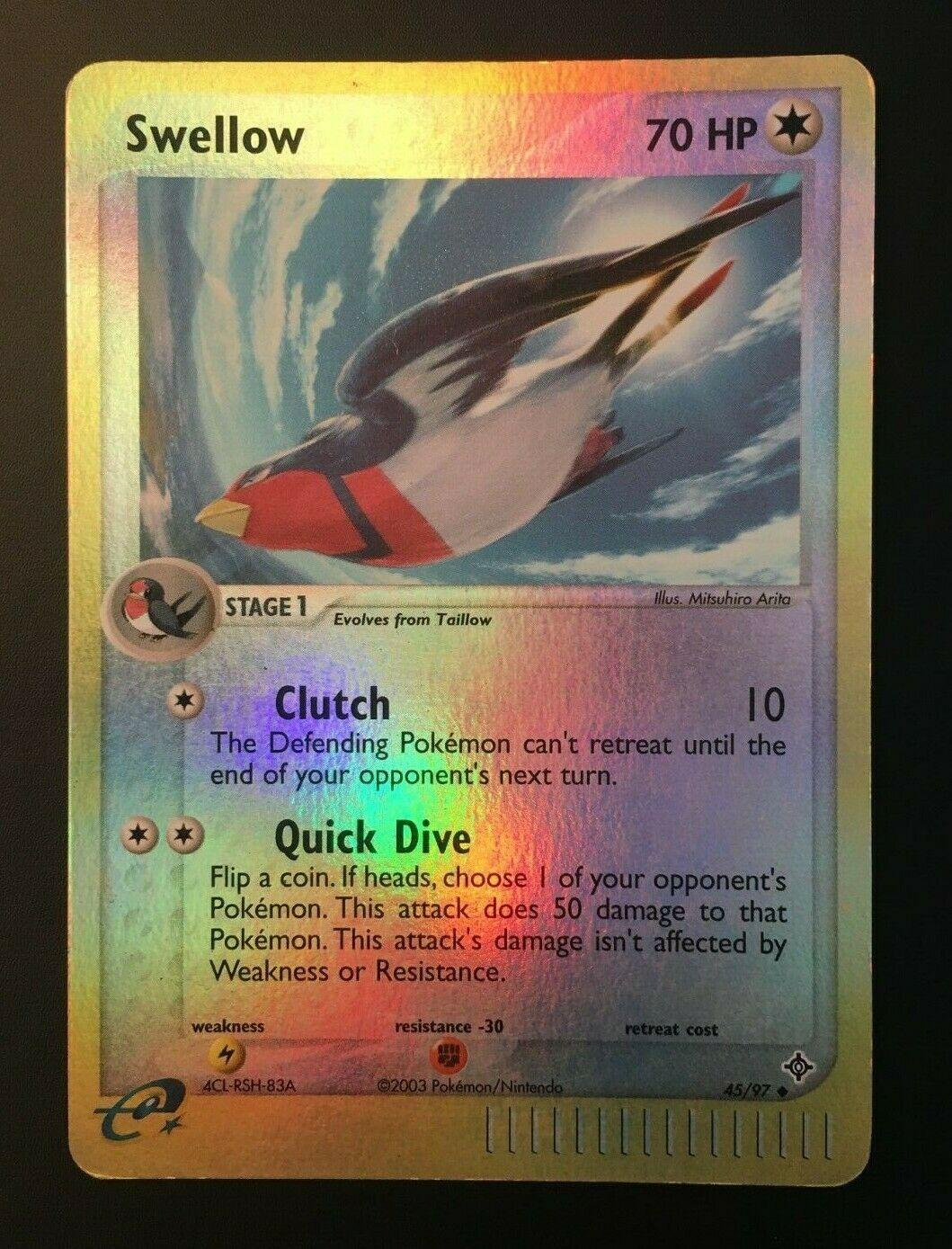 Swellow [Reverse Holo] #45 Pokemon Dragon