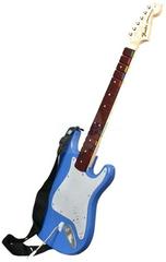 With Strap (Loose) | Rock Band 3 Wireless Fender Stratocaster Guitar Controller [Blue] Playstation 3