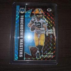 Aaron Rodgers [Blue Fluorescent] #TM-11 Football Cards 2021 Panini Mosaic Touchdown Masters Prices