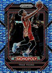 Trae Young [Blue Tiger Stripe] #1 Basketball Cards 2022 Panini Prizm Monopoly Prices