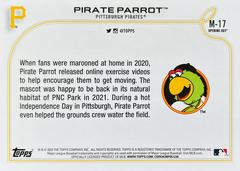 Card Back | Pirate Parrot Baseball Cards 2022 Topps Opening Day Mascots
