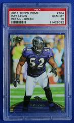 Ray Lewis [Retail Green] Football Cards 2011 Topps Prime Prices