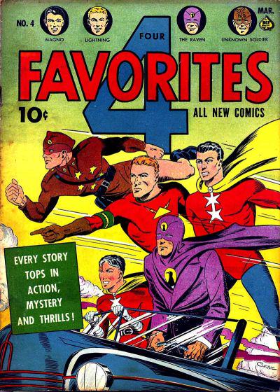 Four Favorites #4 (1942) Comic Books Four Favorites