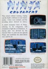 Ninja Crusaders - Back | Ninja Crusaders NES