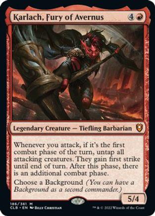 Karlach, Fury of Avernus #186 Magic Commander Legends: Battle for Baldur's Gate