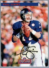 Phil Simms #343 Football Cards 1992 Pro Line Profiles Autographs Prices