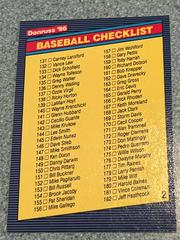 Checklist 131-234 Baseball Cards 1986 Donruss Prices