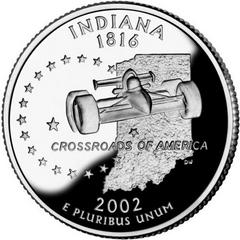 2002 S [CLAD INDIANA PROOF] Coins State Quarter Prices