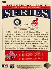 Rear | Bob Wolcott [AL Championship Series] Baseball Cards 1996 Collector's Choice