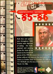Abbreviated Season  | Michael Jordan Basketball Cards 1998 Upper Deck MJ Living Legend