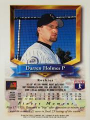 Rear | Darren Holmes Baseball Cards 1994 Topps Traded Finest Inserts