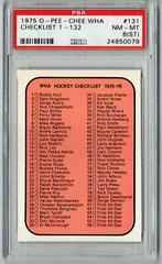 Checklist 1-132 Hockey Cards 1975 O-Pee-Chee WHA Prices