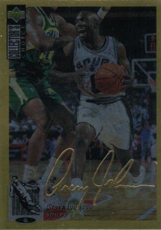 Avery Johnson [Gold Signature] #301 Basketball Cards 1994 Collector's Choice