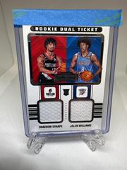 Shaedon Sharpe, Jalen Williams #RT2-JWS Basketball Cards 2022 Panini Contenders Rookie Ticket Dual Swatches Prices