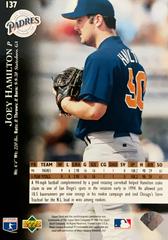 Rear | Joey Hamilton [Electric Diamond] Baseball Cards 1995 Upper Deck