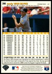Back Of Card | Andy Van Slyke Baseball Cards 1995 Collector's Choice