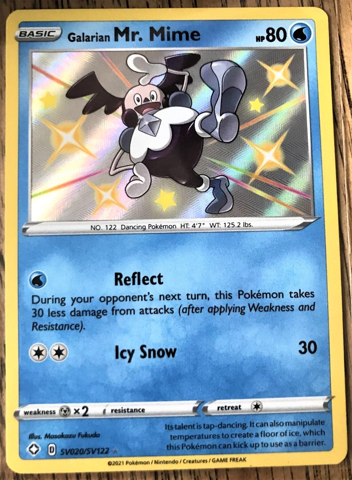 Galarian Mr Mime SV020 Prices Pokemon Shining Fates Pokemon Cards