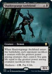 Shadowgrange Archfiend [Extended Art] Magic Innistrad: Crimson Vow Commander Prices