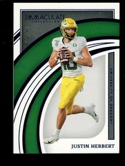 Justin Herbert [Blue] #4 Football Cards 2022 Panini Immaculate Collegiate Prices
