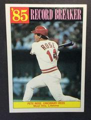 Pete Rose #206 Baseball Cards 1986 Topps Prices