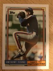 Anthony Young #190 Baseball Cards 1992 Topps '91 M.L. Debut Prices