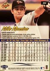 Rear | Mike Mussina Baseball Cards 1998 Ultra
