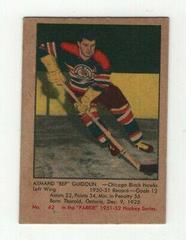 Bep Guidolin #42 Hockey Cards 1951 Parkhurst Prices