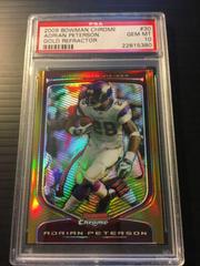 Adrian Peterson [Gold Refractor] #30 Football Cards 2009 Bowman Chrome Prices