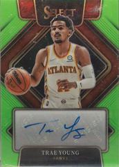 Trae Young [Green Prizm] #SG-TYG Basketball Cards 2021 Panini Select Signatures Prices