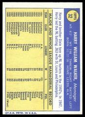 Back | Harry Walker Baseball Cards 1970 Topps