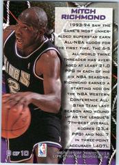 Back | Mitch Richmond Basketball Cards 1994 Fleer Sharpshooter