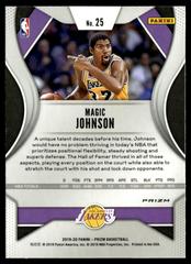 Back Side | Magic Johnson [Silver Prizm] Basketball Cards 2019 Panini Prizm