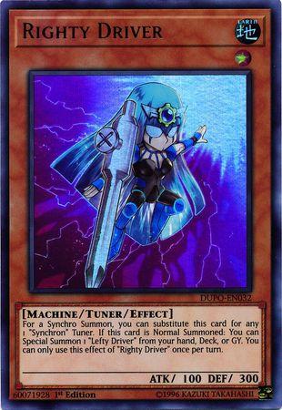 Righty Driver [1st Edition] DUPO-EN032 YuGiOh Duel Power