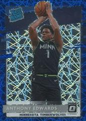 Anthony Edwards [Blue Velocity] Basketball Cards 2020 Panini Donruss Optic Prices