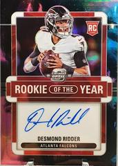 Desmond Ridder [Rookie of the Year Autograph Nebula] #ROY-DR Football Cards 2022 Panini Contenders Optic Rookie of the Year Prices